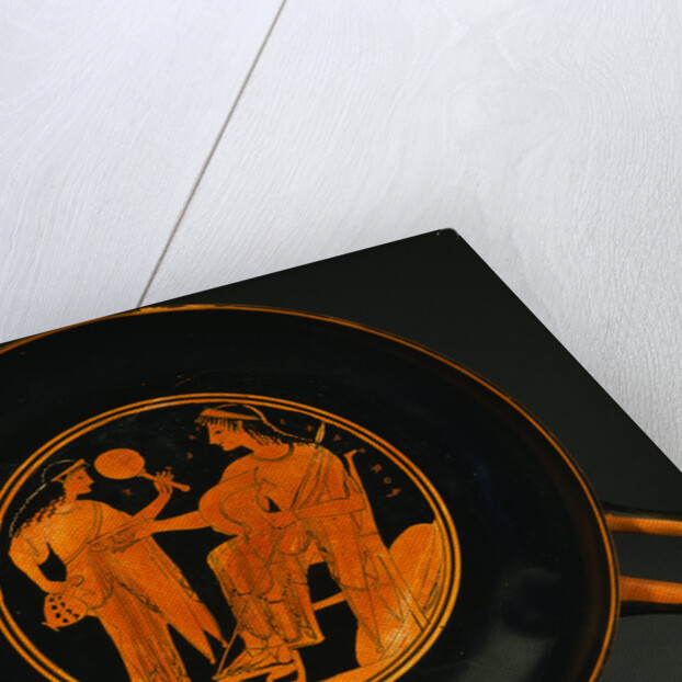 Interior View of An Attic Red-Figured Kylix with Athena Preparing the Judgement of Paris Attributed to Colmar Painter by Anonymous