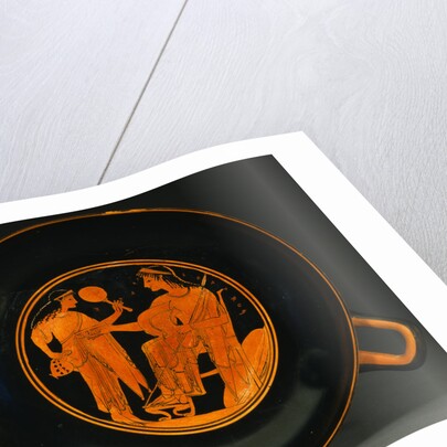 Interior View of An Attic Red-Figured Kylix with Athena Preparing the Judgement of Paris Attributed to Colmar Painter by Anonymous