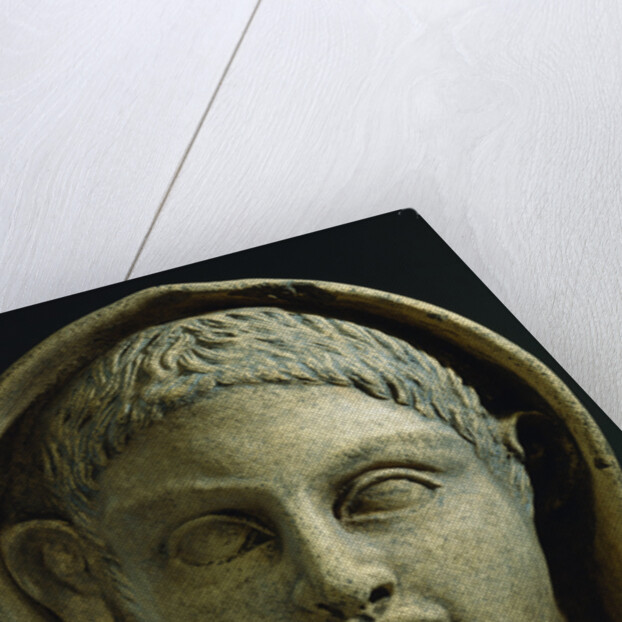 An Etruscan Terracotta Votive Male Head, Circa 4th-3rd Century B.C. by Anonymous