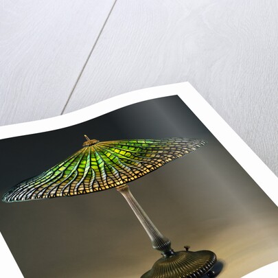 Lotus Leaded Glass and Bronze Table Lamp by Tiffany Studios by Anonymous