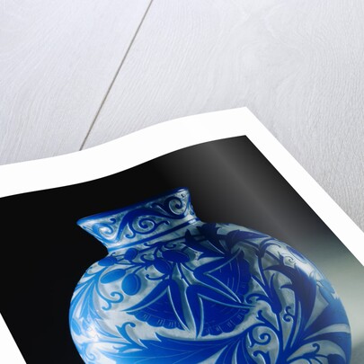 Overlaid, Etched and Polished Glass Vase by Daum