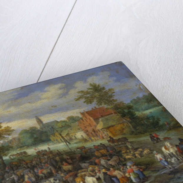 Painting of a Village Market by Jan Brueghel the Elder