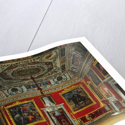 Print of a Room in a Royal Residence from The History of the Royal Residences by William Henry Pyne