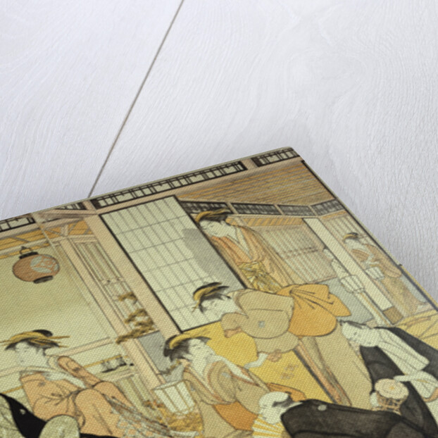 Young Men Entertained by Courtesans on a Veranda in Shinagawa by Torii Kiyonaga