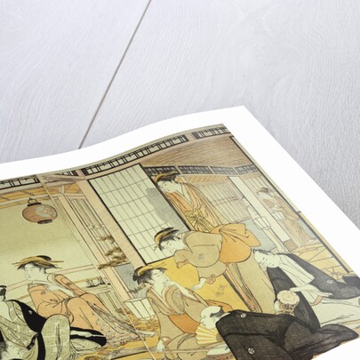 Young Men Entertained by Courtesans on a Veranda in Shinagawa by Torii Kiyonaga
