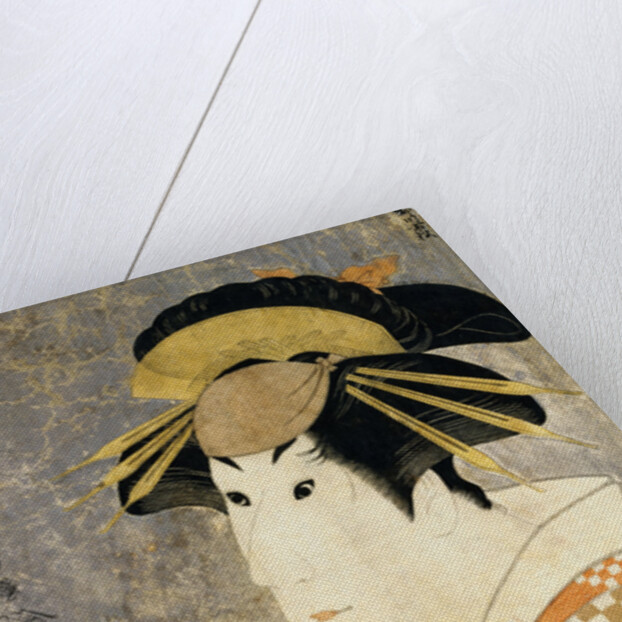 An Okubi-e Portrait of the Actor Sanogawa Ichimatsu as the Gion Courtesan Onayo by Toshusai Sharaku