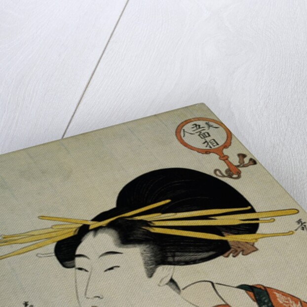 Portrait of a Courtesan Smoking Her Pipe by Utamaro