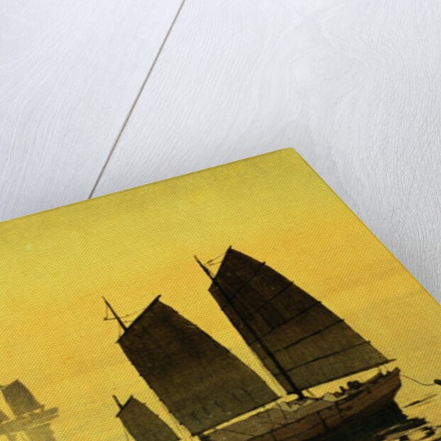 Mist, from a Set of Six Prints of Sailing Boats by Hiroshi Yoshida