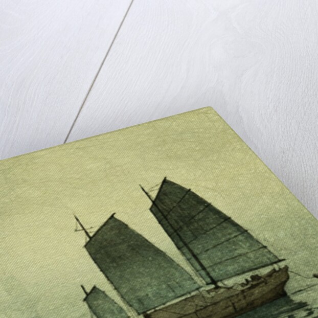 Evening, from a Set of Six Prints of Sailing Boats by Hiroshi Yoshida