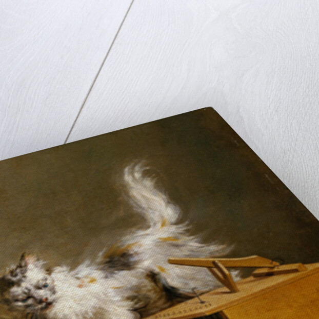 A Mouse Trap with a Cat and Kittens in a Basket by Jean Jacques Bachelier