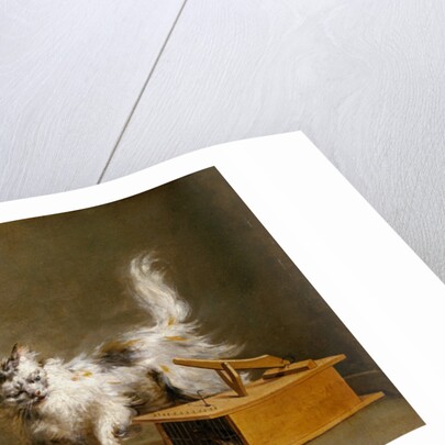 A Mouse Trap with a Cat and Kittens in a Basket by Jean Jacques Bachelier
