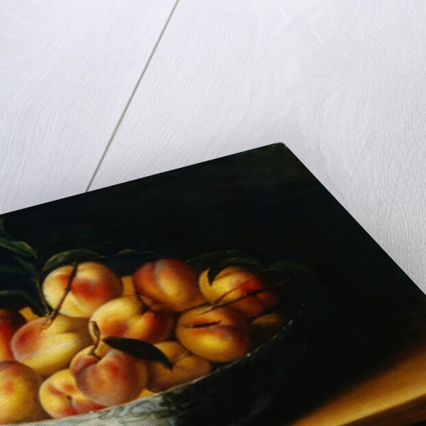 Peaches in a Wanli Kraak Porselein Bowl on a Ledge by Louise Moillon