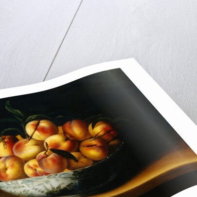 Peaches in a Wanli Kraak Porselein Bowl on a Ledge by Louise Moillon