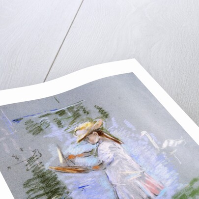 Julie in Pink at the Edge of the Lake by Berthe Morisot
