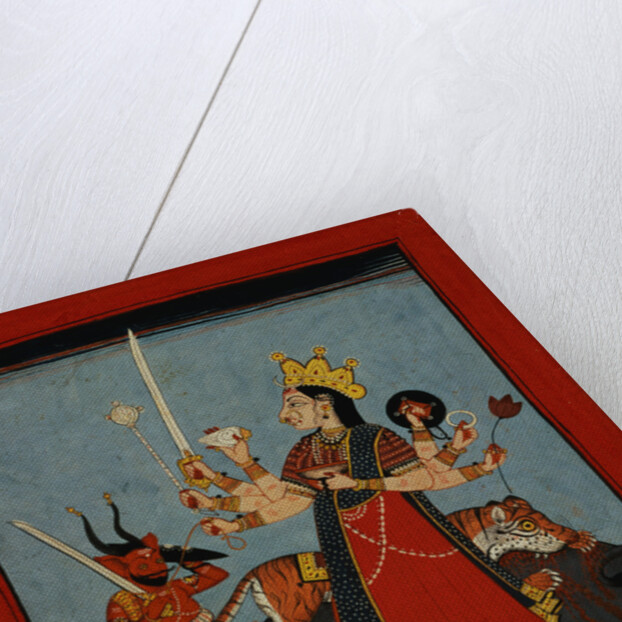 Mandi School Painting of Durga Slays Mahishasura by Anonymous