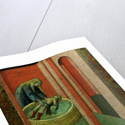 Saint Elizabeth of Hungary Raising to Life a Child Drowned in a Well by Pietro Lorenzetti