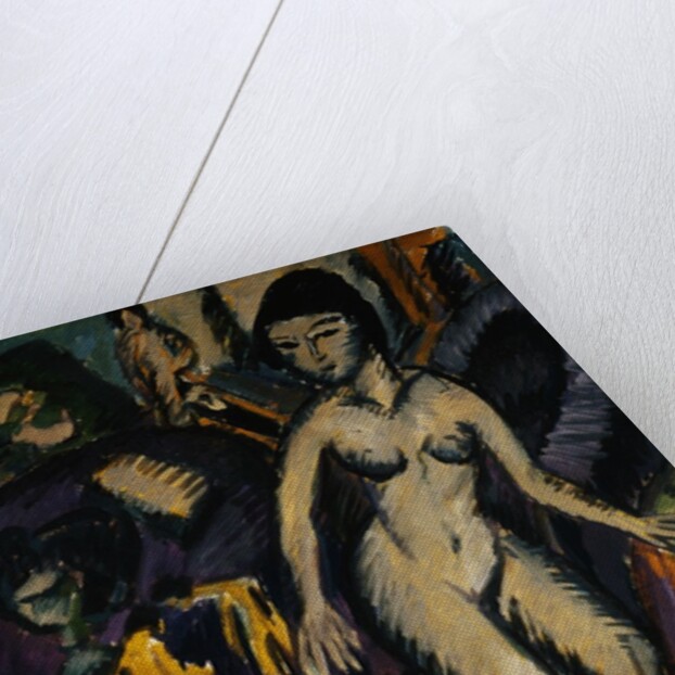 Female Nude with Basin by Ernst Ludwig Kirchner