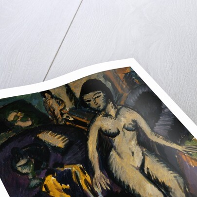 Female Nude with Basin by Ernst Ludwig Kirchner