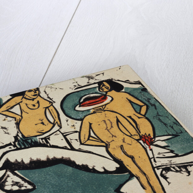 Women Bathing Between White Rocks by Ernst Ludwig Kirchner