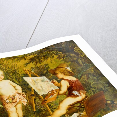 Frolicking Putti by Franz Lefler