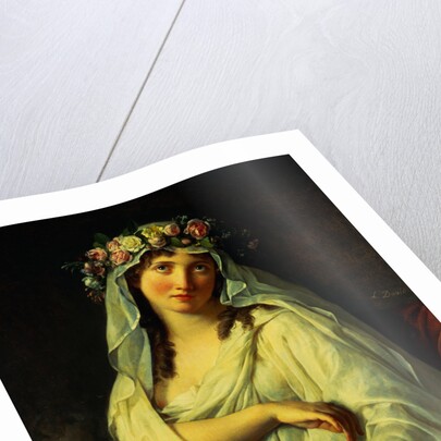 Vesta Coronated with Flowers by Jacques-Louis David