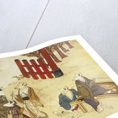 Print Depicting Conversing Figures by Minko and His Circle