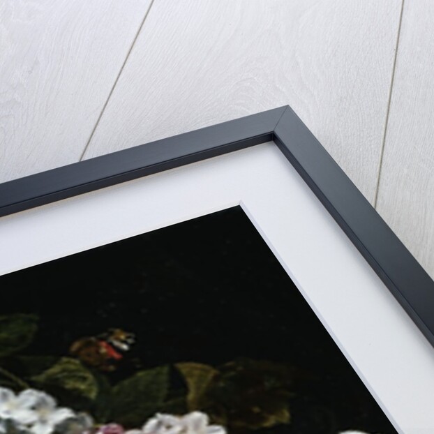 A Swag of Pink and White Roses by Nicolaes van Veerendael