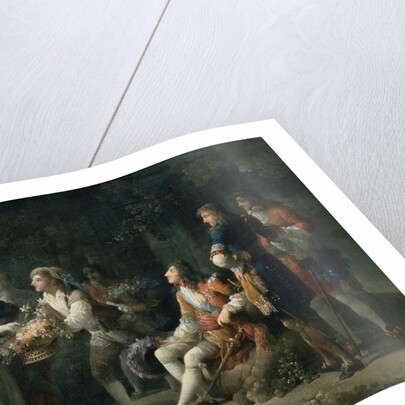 Louis XIV of France Declaring His Love for Louise de la Valliere by Jean Frederic Schall