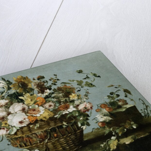 Flowers in a Basket and Flowers, a Sprig of Cherries Attributed to Francesco Guardi by Anonymous