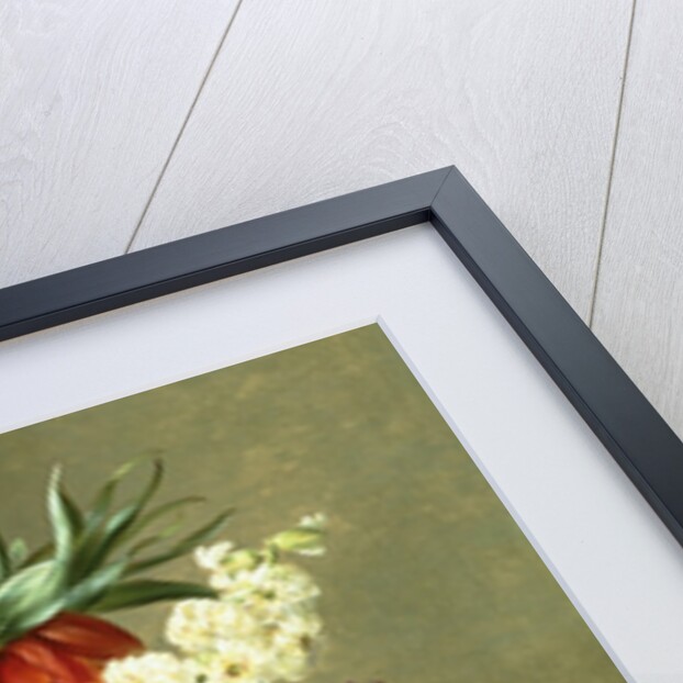 Iris, Lilac, Primulae and Blossom in a Basket by Johan Laurentz Jensen