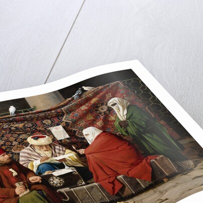 A Turkish Notary Drawing Up a Marriage Contract by Martinus Rorbye