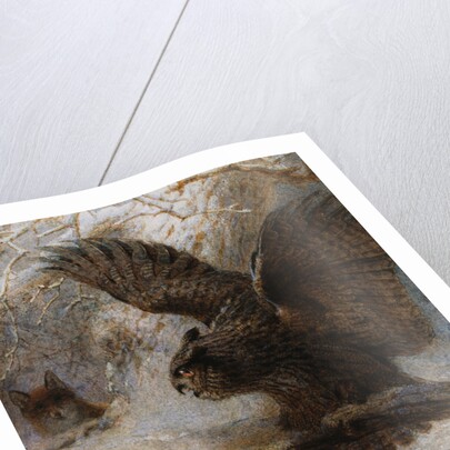 A Hair-Breadth Escape: An Owl, a Fox and a Hare by Joseph Wolf