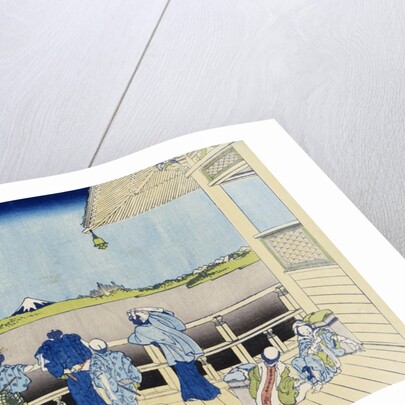 Sazai Hall of the Five-Hundred-Rakan Temple, from the Series Thirty-Six Views of Mount Fuji by Katsushika Hokusai