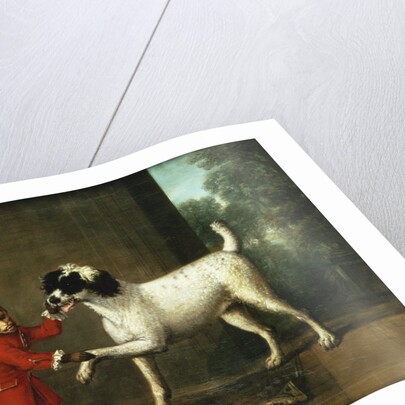 A Monkey Wearing a Crimson Livery Dancing with a Poodle on the Terrace of a Country House by John Wootton