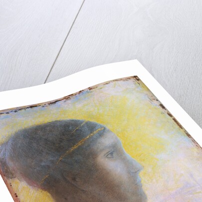 Head of a Young Woman in Profile by Odilon Redon