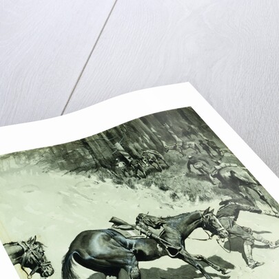 Crossing a Dangerous Place by Frederic Remington