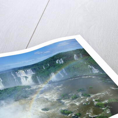 Iguazu Waterfalls and Rainbow. by Anonymous
