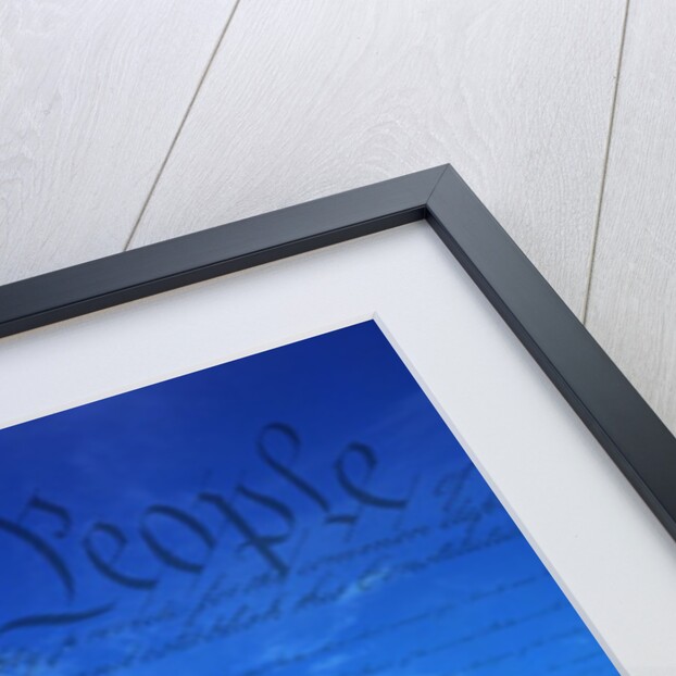 Preamble to US Constitution Above Mount Rushmore by Anonymous