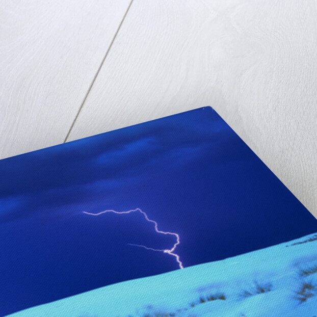 Lightening above White Sand Dune by Anonymous