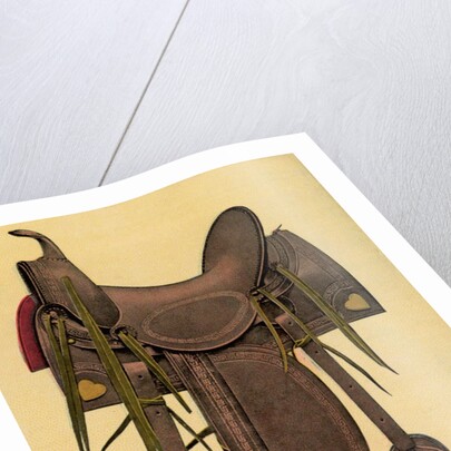 Postcard of a Horse Saddle by Anonymous