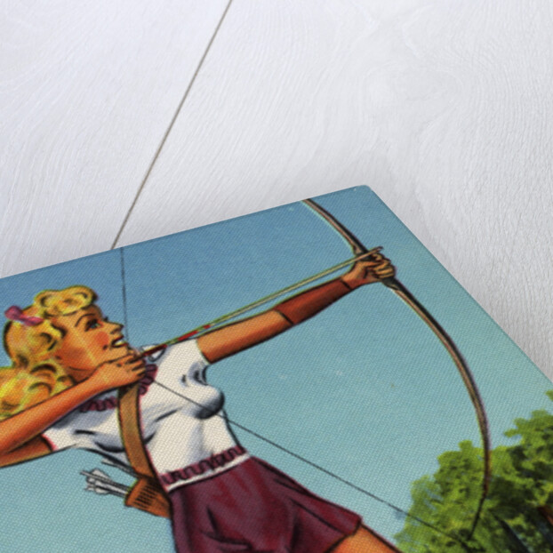Woman Doing Archery by Anonymous