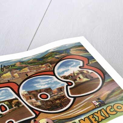Greetings from Taos, New Mexico Postcard by Anonymous