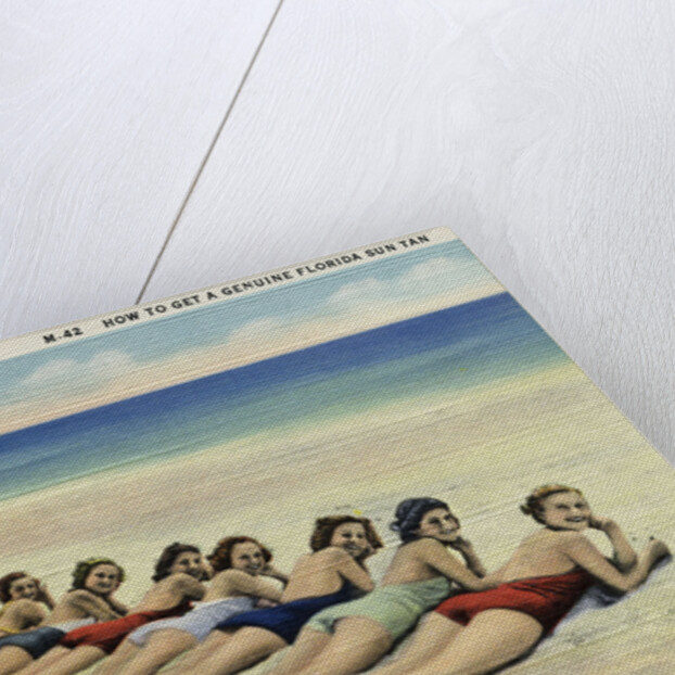 Women Sunbathing on a Beach by Anonymous