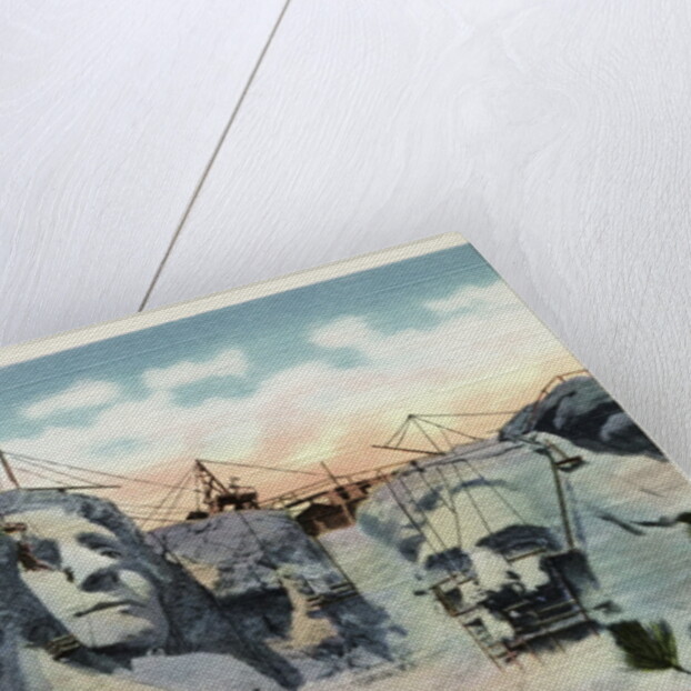 Mt. Rushmore Memorial Under Construction by Anonymous