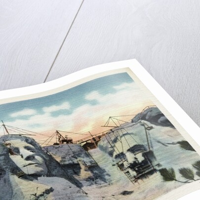 Mt. Rushmore Memorial Under Construction by Anonymous