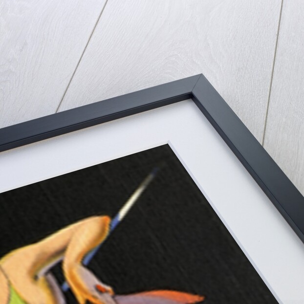 Woman Posing in Green Dress by Anonymous