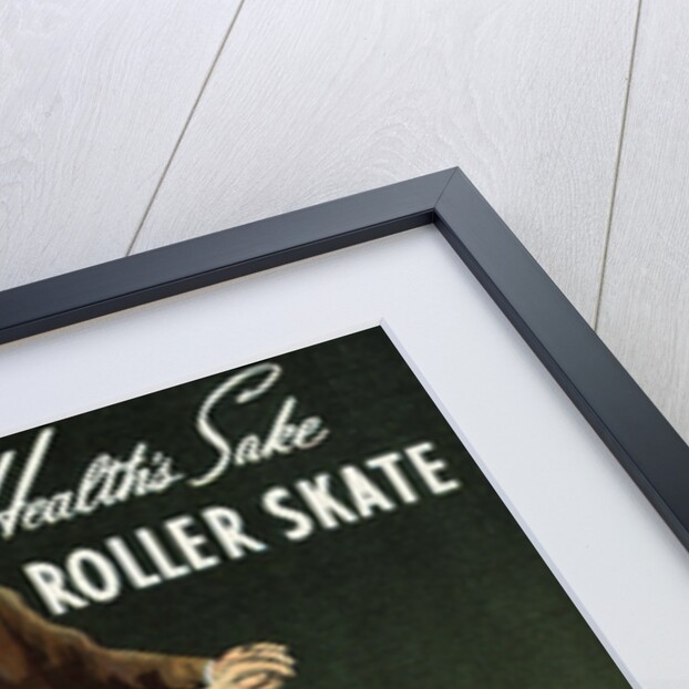 For Health's Sake, Roller Skate Postcard by Anonymous