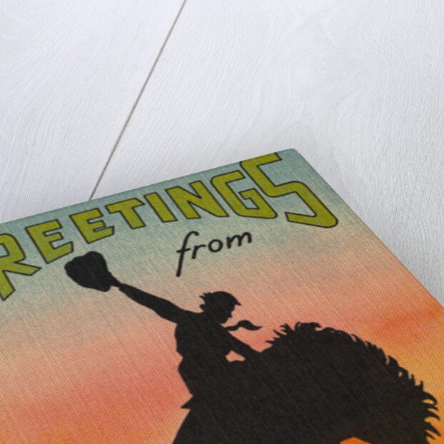 Greetings from Old Wyoming Postcard by Anonymous