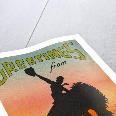 Greetings from Old Wyoming Postcard by Anonymous