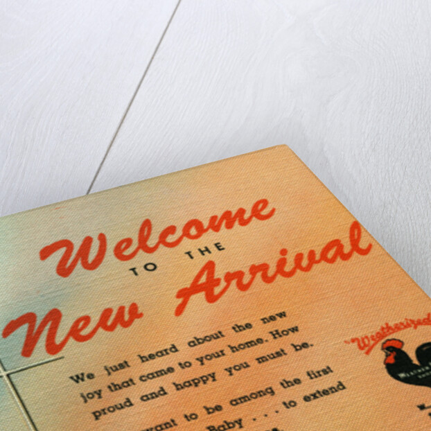 Card Welcoming a Newborn by Anonymous